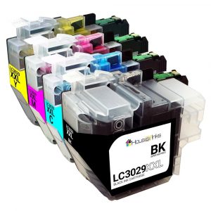 Brother LC3029 Super High Yield Compatible Ink Cartridges 4PK (1ea. BCMY) Combo