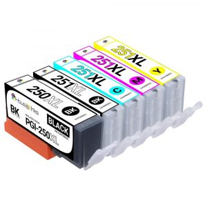 Canon Compatible Ink Cartridge 5PK – PGI250XL & 1ea. BCMY