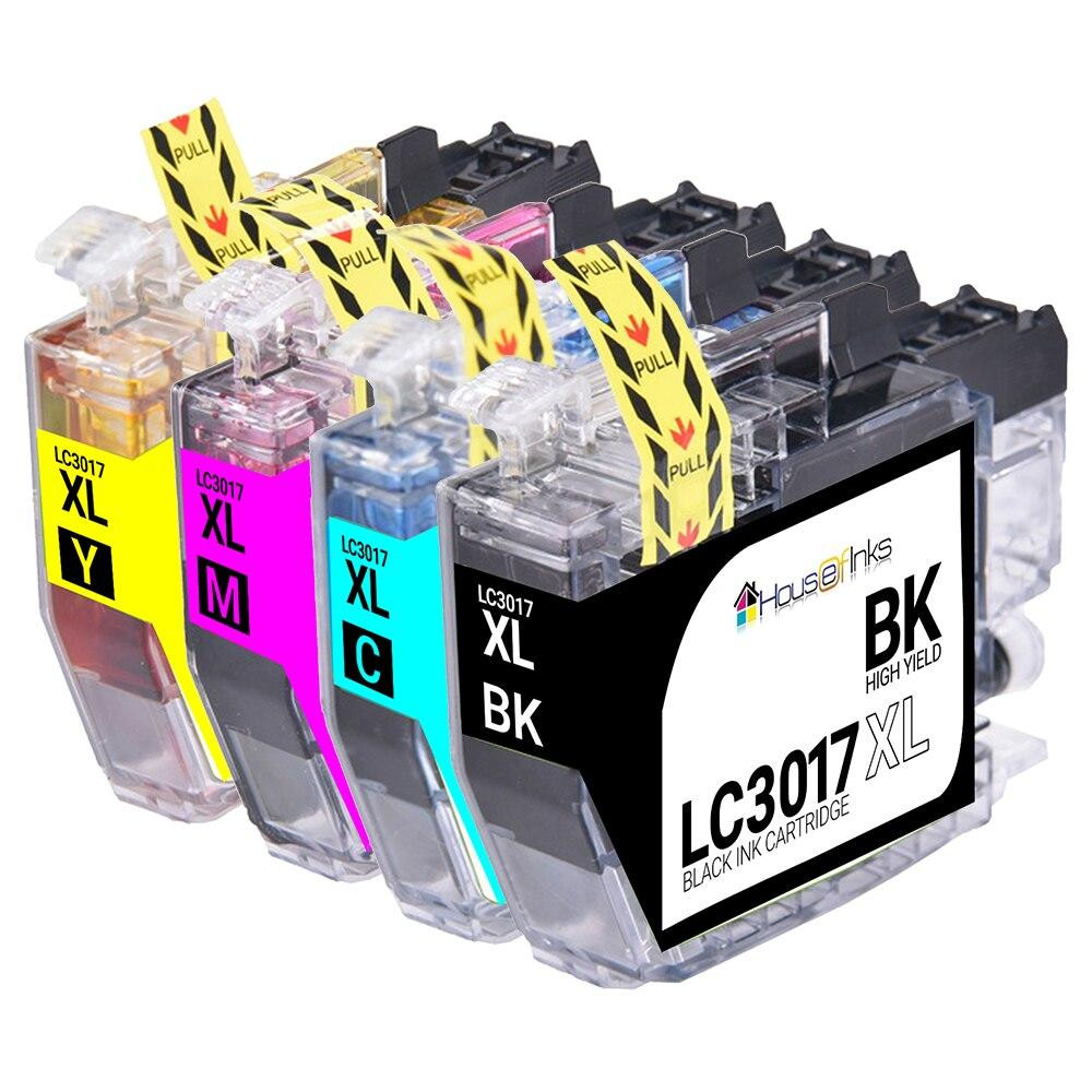 Brother LC3017 HY Compatible Ink Cartridge 4PK Black, Cyan, Magenta