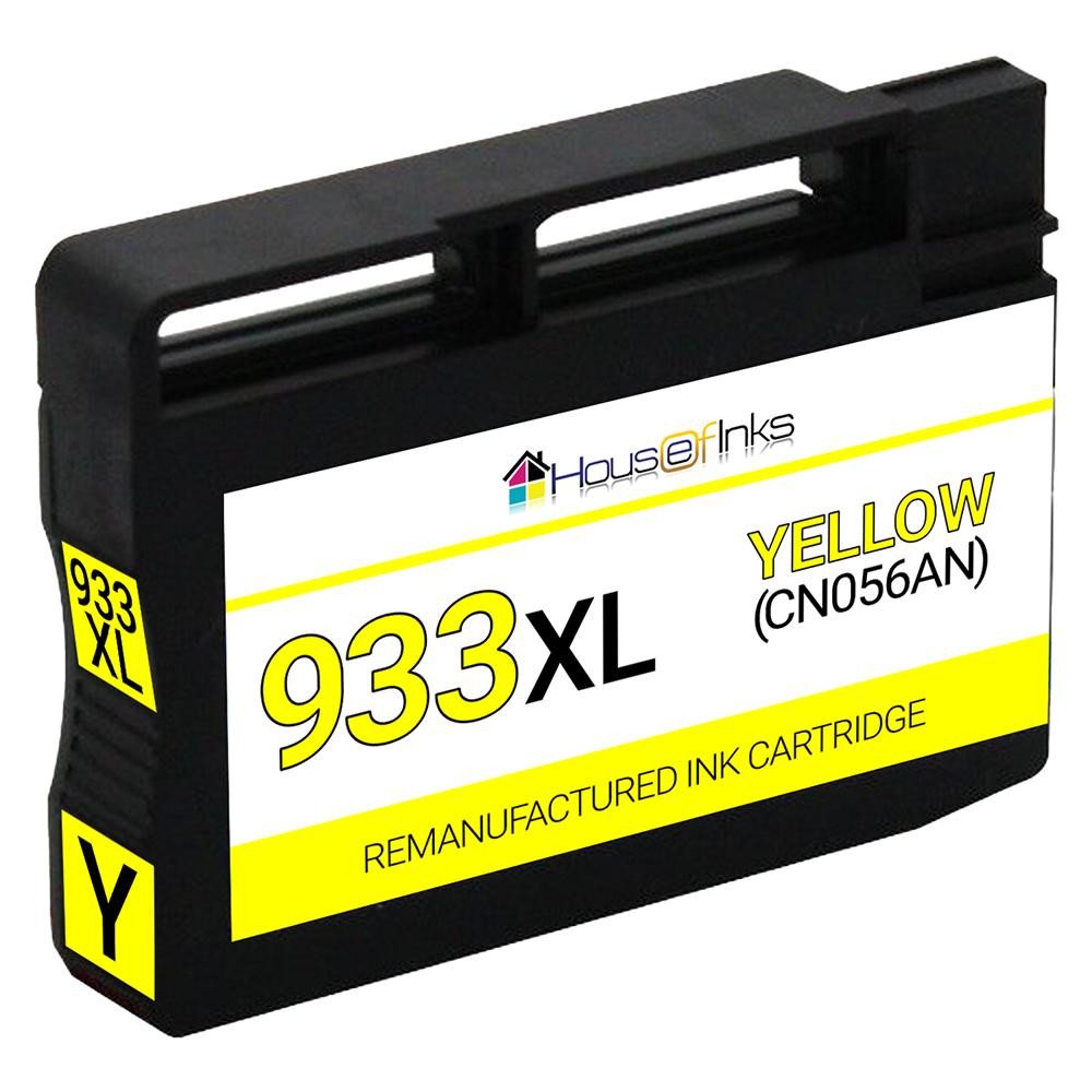 933XL Yellow Ink Cartridge – Compatible With HP 6100, 6600, 6700 Printers – Shows Ink Level