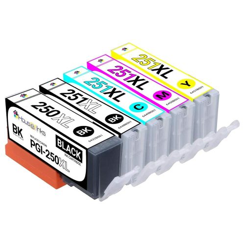 Canon Compatible Ink Cartridge 5PK – PGI250XL & 1ea. BCMY