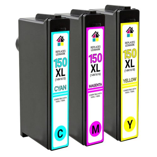 2 Pack 150XL Black Ink Cartridge For Lexmark 150 S315 S415 S515