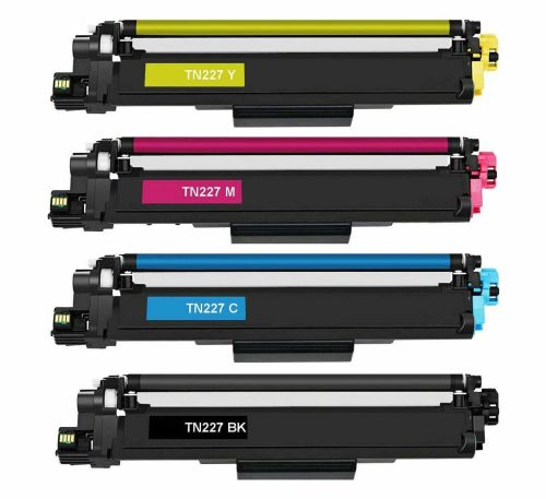 Brother TN227 HY Replacement Toner Cartridge 4PK – Black, Cyan, Magenta, Yellow