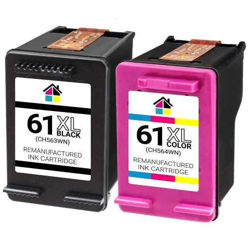 HP 61XL (CH563WN/CH564WN) HY Remanufactured Ink Cartridges 2PK – 1B, 1C