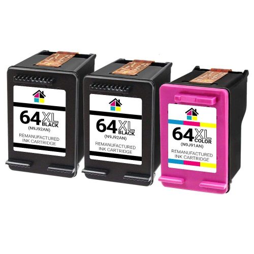 HP 64XL (N9J92AN/N9J91AN) HY Remanufactured Ink Cartridges 3PK – 2B, 1C