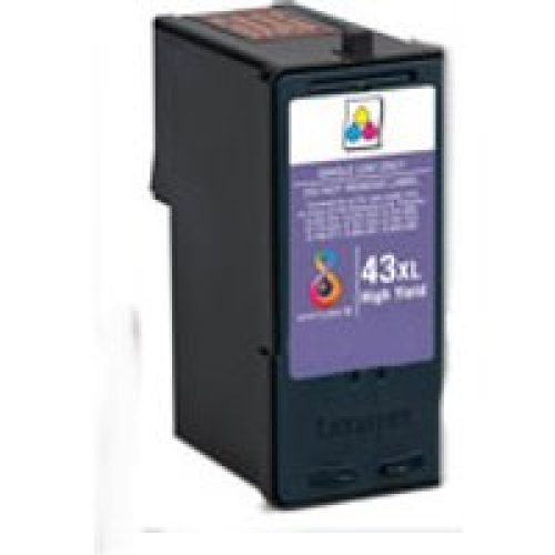 Compatible Color Lexmark No.43XL High Yield Ink Cartridge (Replaces Lexmark 18Y0143)