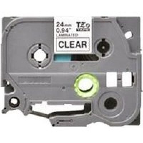Compatible Black Brother TZe-151 P-Touch Label Tape – 1 in x 26 ft (25mm x 8m) Black on Clear